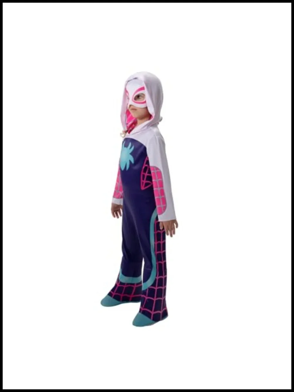 Marvel Toddler Ghost Spider Costume Padded Jumpsuit Halloween - 3T-4T